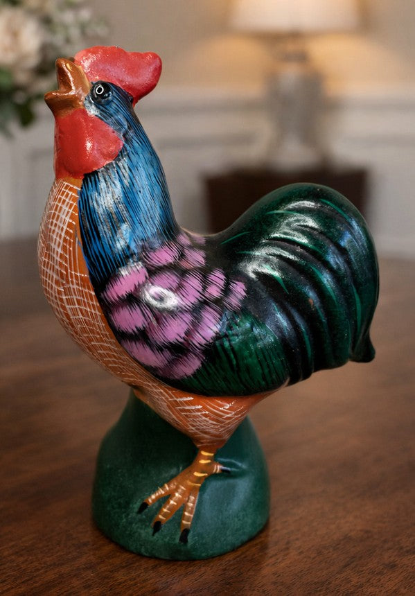 Vintage French Hand Painted Cockerel Ornament - The Little Brocante Shop