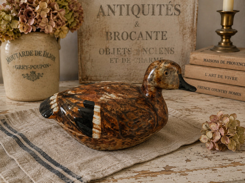 Vintage French Duck Terrine by Michel Caugant - The Little Brocante Shop