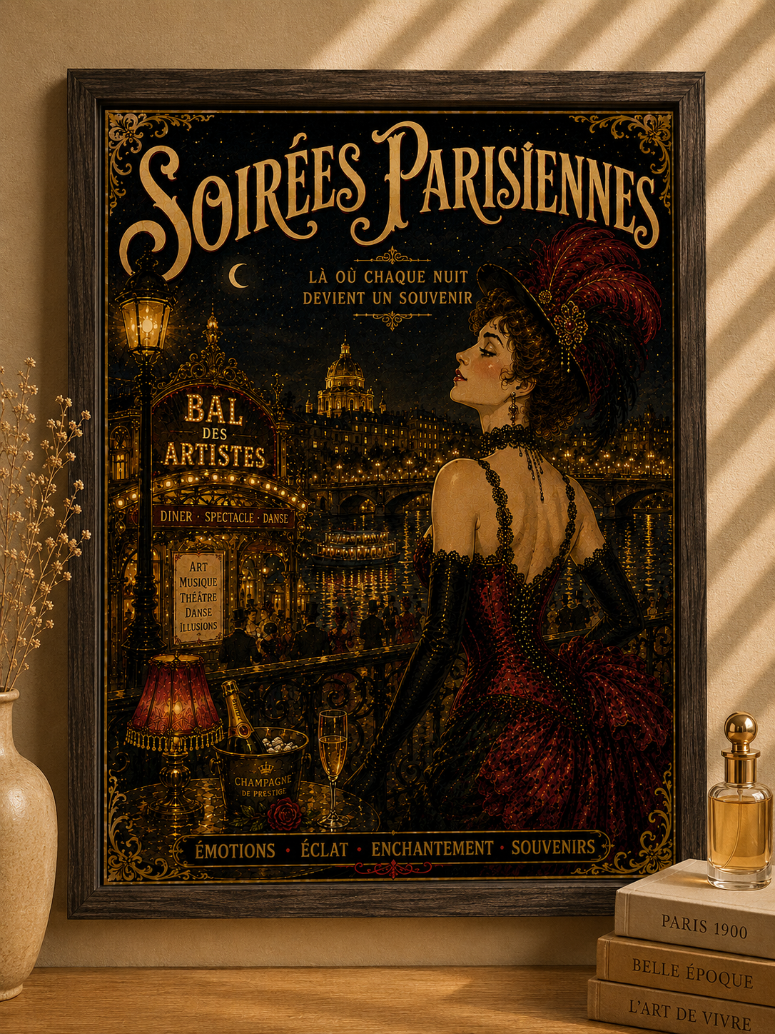 Soirees Parisiennes Print in Bell Epoque Style - Exclusive French Print