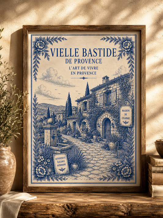 Vielle Bastide de Provence – Exclusive French Bastide Village Art Print