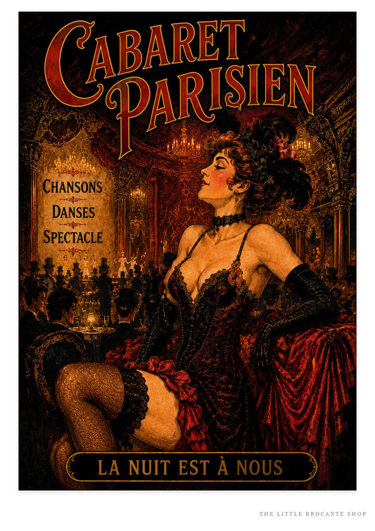 Cabaret Parisien Print in Bell Epoque Style – Framed Art Print