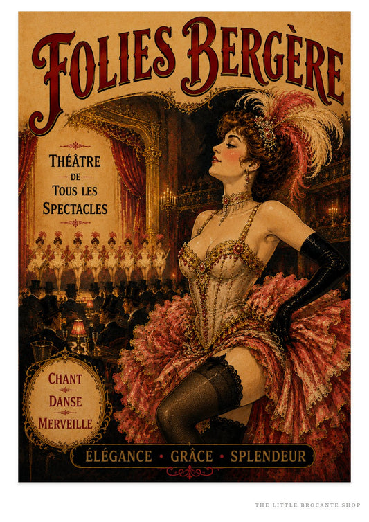 Folies Bergère Paris Cabaret Print | Belle Époque French Framed Print