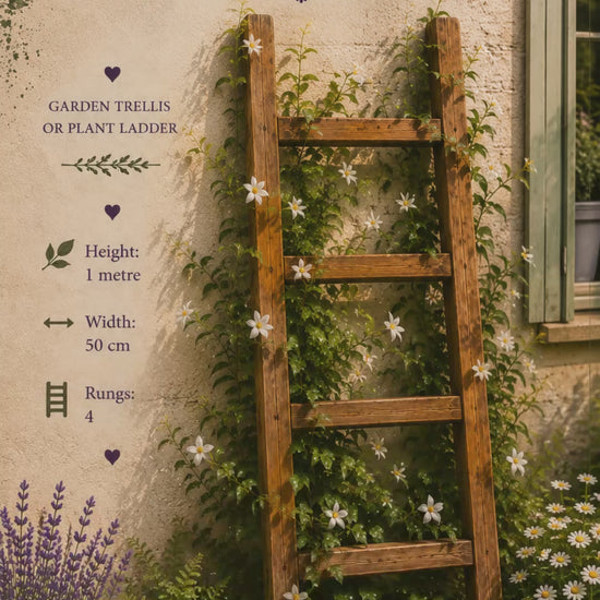 Rustic Wooden Decorative Garden Ladder Trellis