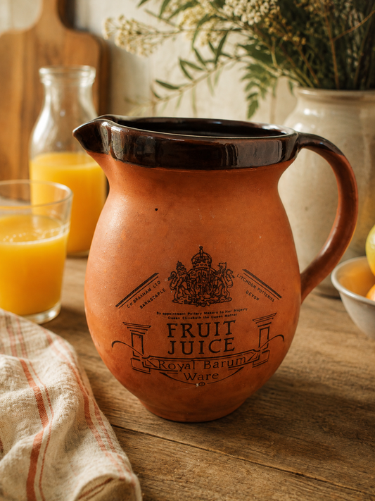 Vintage Royal Barum Ware Fruit Juice Jug – C.H. Brannam Devon Pottery photograph 1