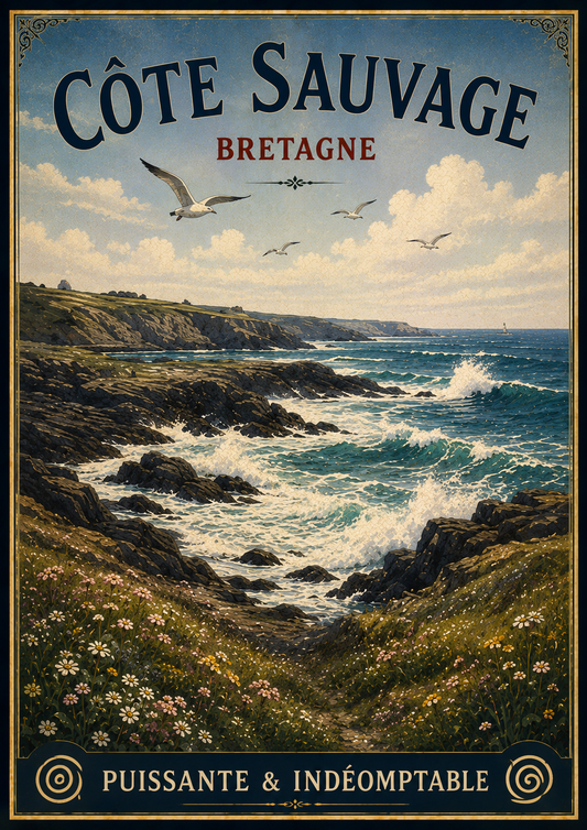 Côte Sauvage, Bretagne – Vintage Brittany Coastal Travel Print, Coastal
Breton
French Coastal
Nautical
Contemporary Coastal
Scandinavian
Hamptons
Cottage Style
Rustic Coastal
French Country
Modern Country
Vintage Travel wall artwork.