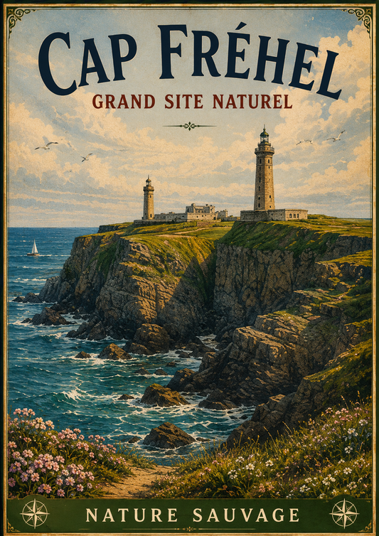 Cap Fréhel – Vintage French Coastal Travel Print, Coastal
French Coastal
Breton
French Country
Nautical
Vintage Travel
Scandinavian
Contemporary Coastal
Cottage Style
Rustic Coastal
Hamptons
Modern Country wall artwork.