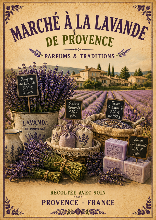 Marché à la Lavande de Provence – Vintage French Lavender Market, French Country
Provence
Rustic Farmhouse
Brocante
Cottagecore
French Provincial
Mediterranean
Country Cottage
Rustic Chic
Vintage European
Traditional
Shabby Chic
Old World
Continental wall artwork.