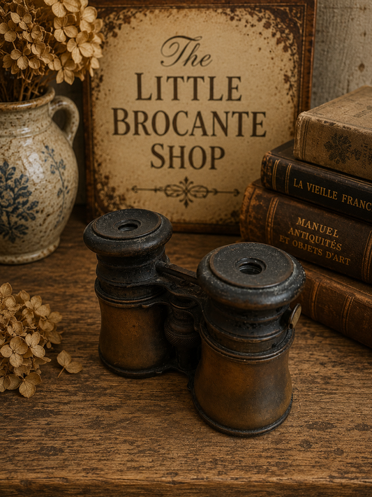 Antique French Brass Field Binoculars – Victorian Opera Glasses with Original Patina photograph 1