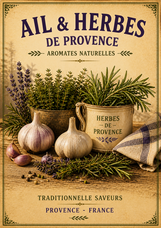 Ail & Herbes de Provence – Vintage French Herb Garden, French Country
Provence
Rustic Farmhouse
Brocante
Cottagecore
Mediterranean
Country Kitchen
Rustic Chic
Vintage European
Traditional
French Provincial
Shabby Chic
Old World
Continental wall artwork.