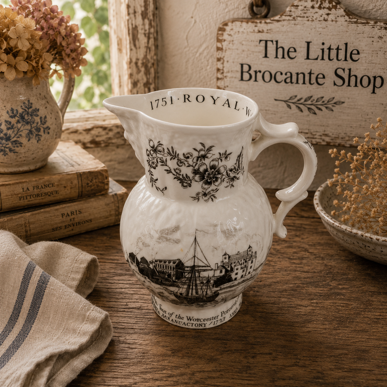 Royal Worcester Bicentenary Commemorative Jug 1951 | Limited Anniversary Cream Jug | English Porcelain Collector's Piece photograph 2