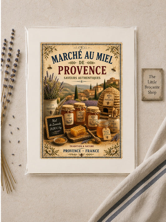 Marché au Miel de Provence – Vintage French Honey Market, French Country
Provence
Rustic Farmhouse
Brocante
Cottagecore
Mediterranean
Country Kitchen
Rustic Chic
Vintage European
Traditional
French Provincial
Old World
Continental
Nature Inspired wall artwork.