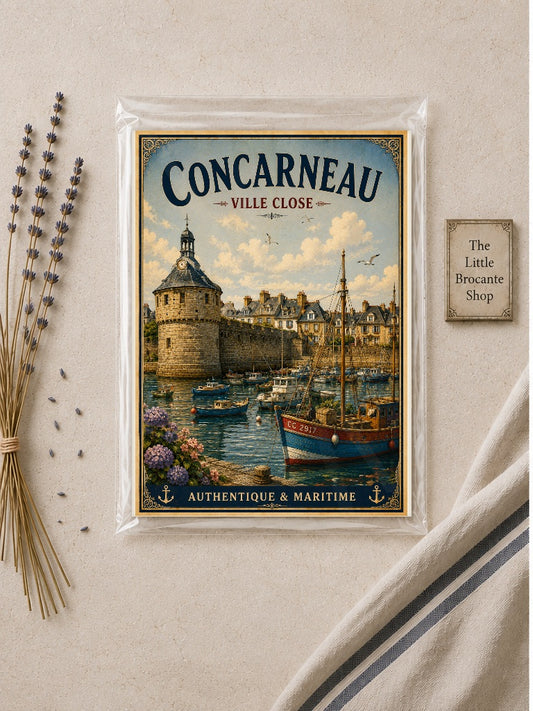 Concarneau – Ville Close | Vintage Brittany Harbour Travel Print, Coastal
Breton
French Coastal
Nautical
French Country
Vintage Travel
Scandinavian
Modern Coastal
Hamptons
Cottage Style
Rustic Coastal
Contemporary wall artwork.