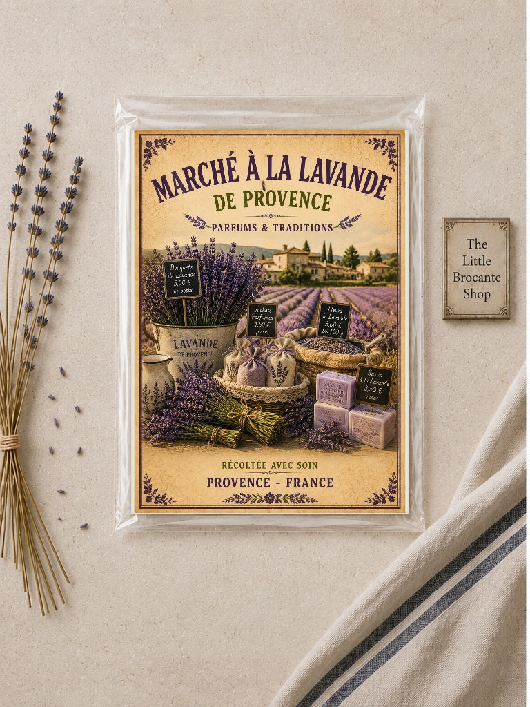 Marché à la Lavande de Provence – Vintage French Lavender Market, French Country
Provence
Rustic Farmhouse
Brocante
Cottagecore
French Provincial
Mediterranean
Country Cottage
Rustic Chic
Vintage European
Traditional
Shabby Chic
Old World
Continental wall artwork.
