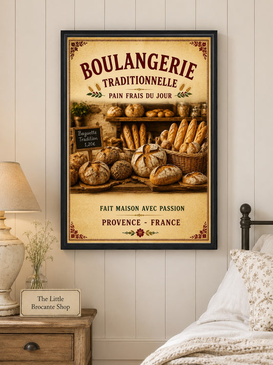 Boulangerie Traditionnelle – Vintage French Bakery Market, French Country
Provence
Rustic Farmhouse
Brocante
Cottagecore
Mediterranean
Country Kitchen
Rustic Chic
Vintage European
Traditional
French Provincial
Shabby Chic
Old World
Continental wall artwork.