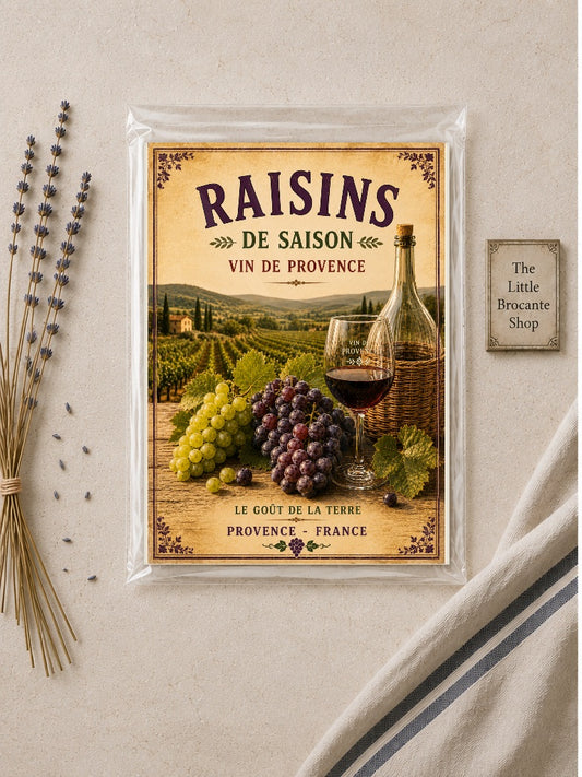 Raisins de Saison – Vintage Provence Vineyard & Wine Market Print, French Country
Provence
French Provincial
Rustic Farmhouse
Vineyard Style
Mediterranean
Cottagecore
Vintage European
Brocante
Country Cottage
Traditional
Timeless Classic wall artwork.