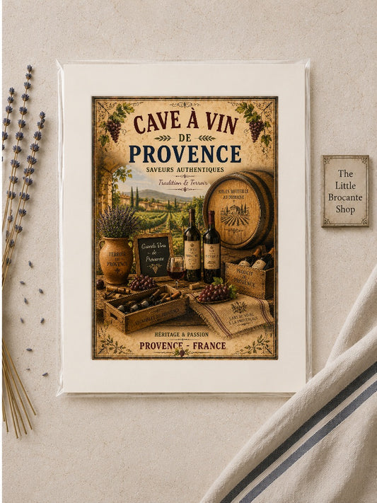 Cave à Vin de Provence – Vintage French Wine Cellar, French Country
Provence
Rustic Farmhouse
Brocante
Mediterranean
Country House
Rustic Chic
Vintage European
Traditional
French Provincial
Old World
Continental
Industrial Rustic
Wine Cellar Style wall artwork.