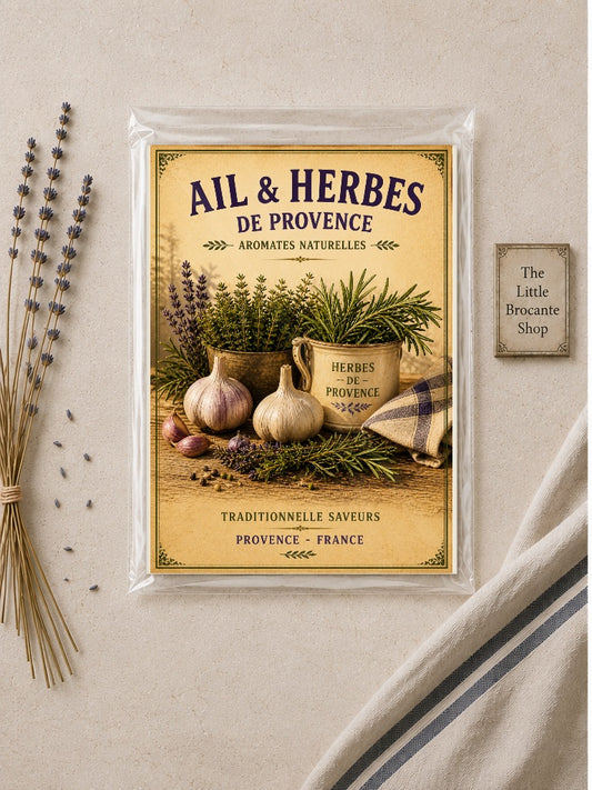 Ail & Herbes de Provence – Vintage French Herb Garden, French Country
Provence
Rustic Farmhouse
Brocante
Cottagecore
Mediterranean
Country Kitchen
Rustic Chic
Vintage European
Traditional
French Provincial
Shabby Chic
Old World
Continental wall artwork.