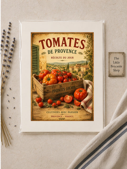 Tomates de Provence – Vintage French Tomato Market Print, French Country
Provence
French Provincial
Rustic Farmhouse
Mediterranean
Cottagecore
Brocante
Vintage European
Country Cottage
Rustic Chic
Traditional
Timeless Classic wall artwork.