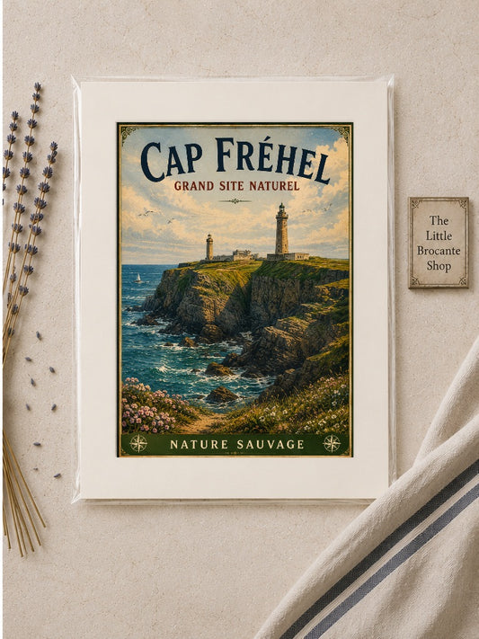 Cap Fréhel – Vintage French Coastal Travel Print, Coastal
French Coastal
Breton
French Country
Nautical
Vintage Travel
Scandinavian
Contemporary Coastal
Cottage Style
Rustic Coastal
Hamptons
Modern Country wall artwork.