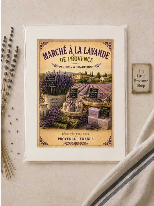 Marché à la Lavande de Provence – Vintage French Lavender Market, French Country
Provence
Rustic Farmhouse
Brocante
Cottagecore
French Provincial
Mediterranean
Country Cottage
Rustic Chic
Vintage European
Traditional
Shabby Chic
Old World
Continental wall artwork.