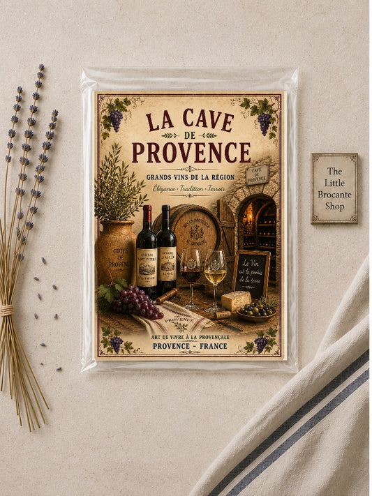 La Cave de Provence – Vintage French Wine Cellar Print, French Country
Provence
French Provincial
Rustic Farmhouse
Vineyard Style
Mediterranean
Brocante
Vintage European
Country Cottage
Rustic Chic
Traditional
Timeless Classic wall artwork.