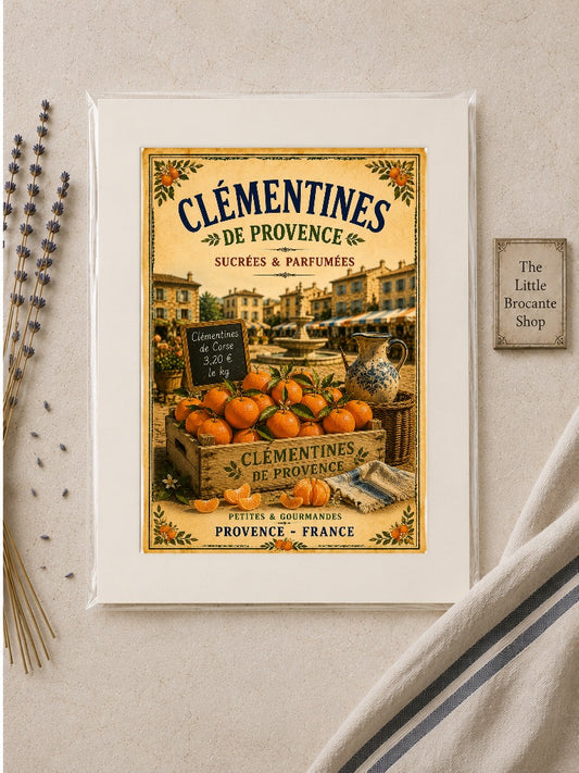 Clémentines de Provence – Vintage French Clementine Market, French Country
Provence
Rustic Farmhouse
Brocante
Cottagecore
Mediterranean
Country Kitchen
Rustic Chic
Vintage European
Traditional
French Provincial
Shabby Chic
Old World
Continental wall artwork.