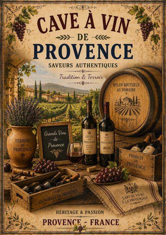 Cave à Vin de Provence – Vintage French Wine Cellar, French Country
Provence
Rustic Farmhouse
Brocante
Mediterranean
Country House
Rustic Chic
Vintage European
Traditional
French Provincial
Old World
Continental
Industrial Rustic
Wine Cellar Style wall artwork.