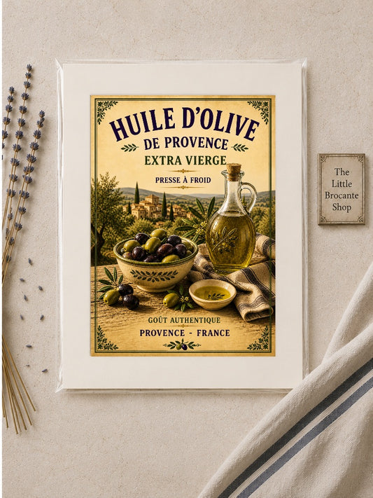 Huile d'Olive de Provence – Vintage French Olive Oil Market, French Country
Provence
Rustic Farmhouse
Brocante
Cottagecore
Mediterranean
Country Kitchen
Rustic Chic
Vintage European
Traditional
French Provincial
Old World
Continental
Mediterranean Farmhouse wall artwork.