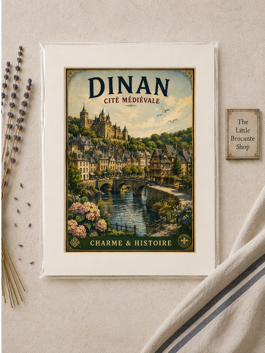 Dinan – Cité Médiévale | Vintage Brittany Travel Print, French Country
Breton
Historic European
Cottage Style
Vintage Travel
Traditional
Rustic Chic
Modern Country
Scandinavian
Contemporary Classic
Heritage Interiors
Timeless Coastal wall artwork.