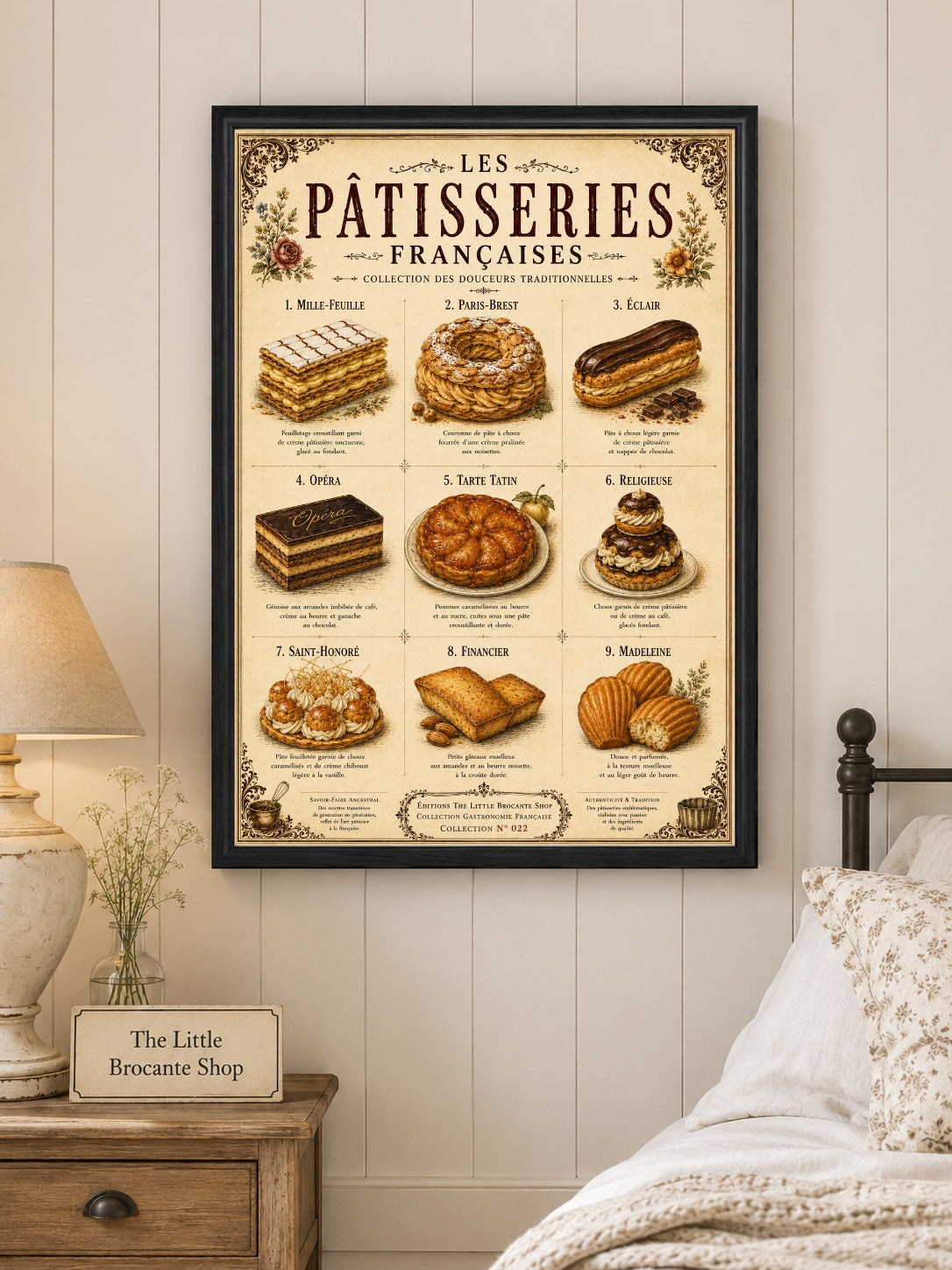 Les Pâtisseries Françaises | Vintage French Pastry Collection | French Bakery Kitchen Wall Art Print, French country wall artwork. – image 3