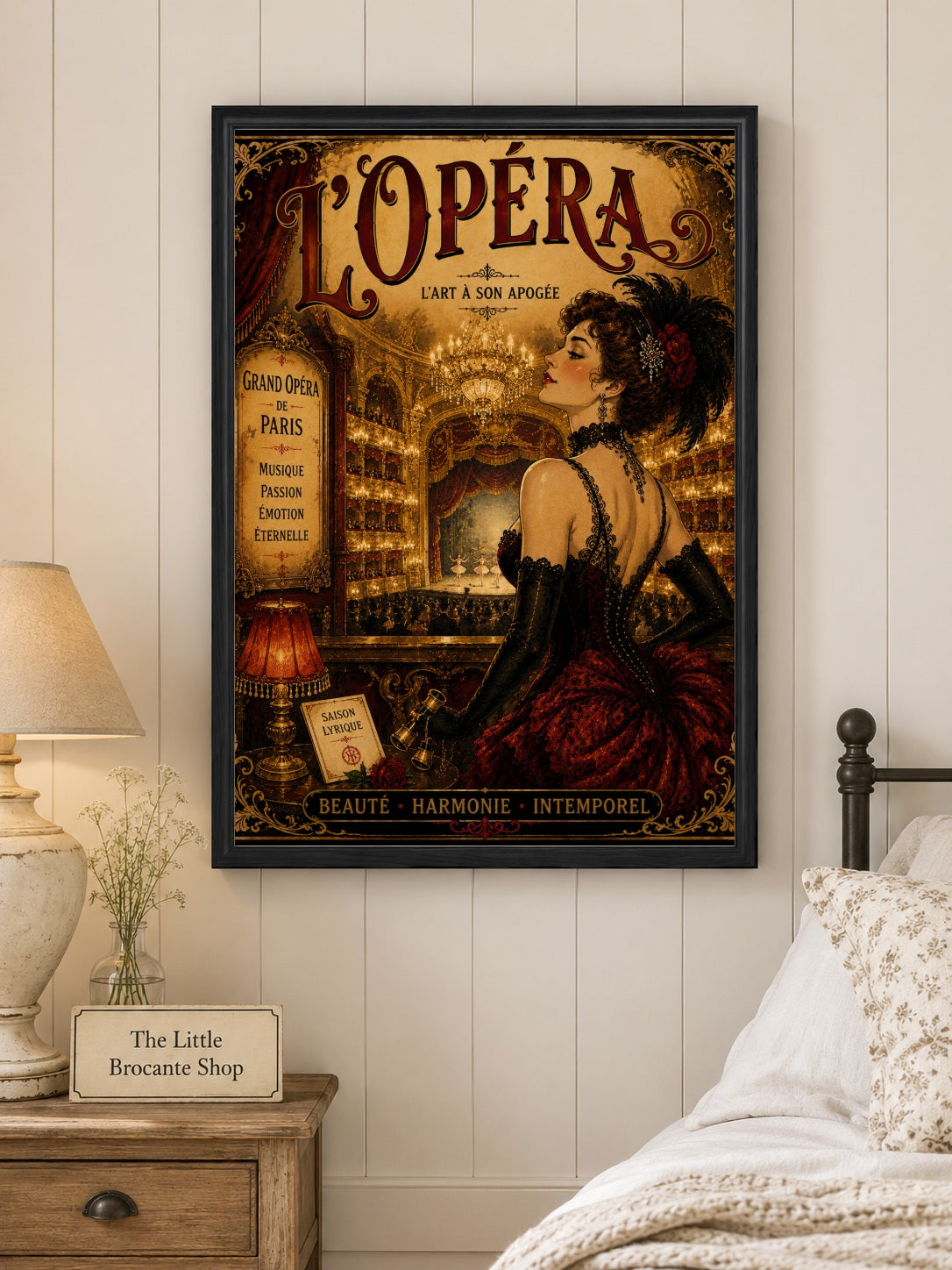 L’Opéra – Vintage-Inspired Paris Opera Print | Belle Époque French Theatre Wall Art, Belle Époque, Parisian, French Vintage, Art Nouveau, Maximalist, Eclectic, Romantic, Brocante, Old World Luxury, Dark Academia, Traditional European, Theatrical Interiors wall artwork.