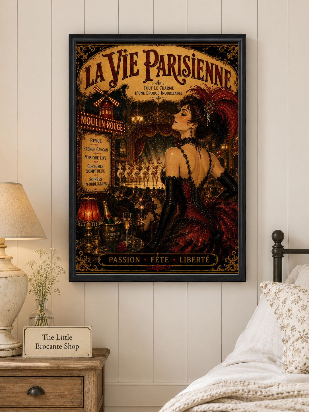 La Vie Parisienne Paris Nightlife Print | Belle Époque Wall Art, Belle Époque, Parisian, Art Nouveau, French Vintage, Maximalist, Eclectic, Brocante, Romantic, Old World Luxury, Dark Academia, Traditional European, Theatrical Interiors wall artwork.