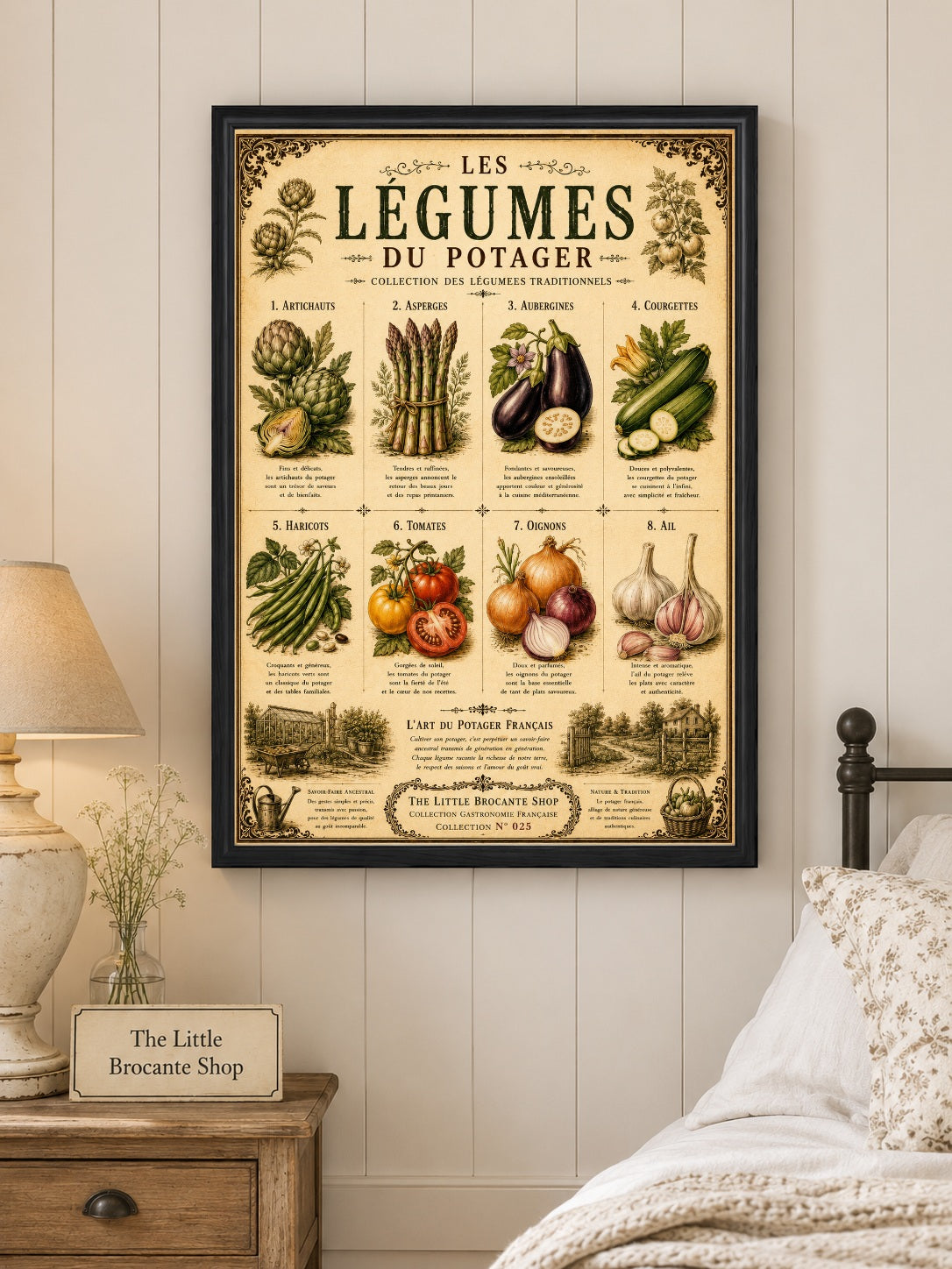 Les Légumes du Potager | Vintage French Vegetable Garden Collection | French Country Kitchen Wall Art Print, French country wall artwork. – image 3