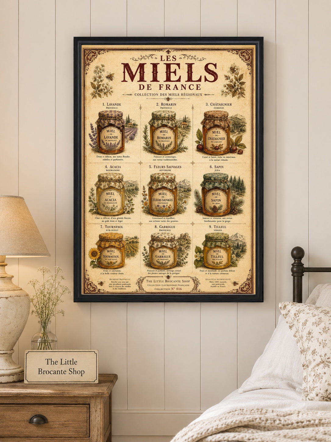 Les Miels de France | Vintage French Regional Honey Collection | French Country Kitchen Wall Art, French country wall artwork. – image 3