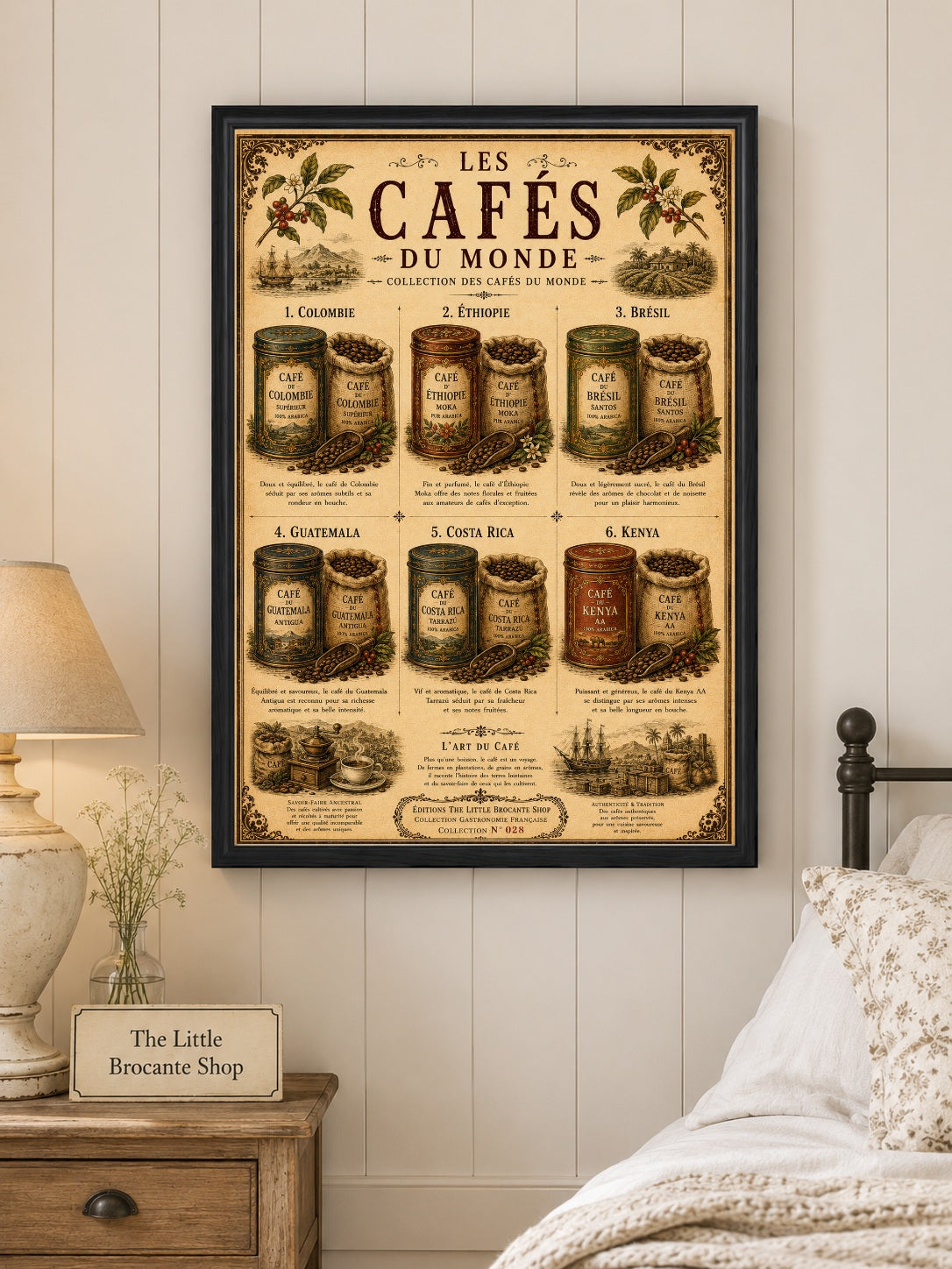 Les Cafés du Monde Vintage Coffee Print | French Coffee Wall Art | Coffee Lover Kitchen Poster, French country wall artwork. – image 3