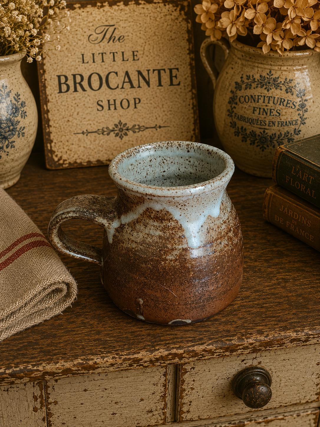 Vintage Andrew Hague Studio Pottery Stoneware Mug | Handmade Rustic Ceramic Cup | British Studio Pottery photograph 3
