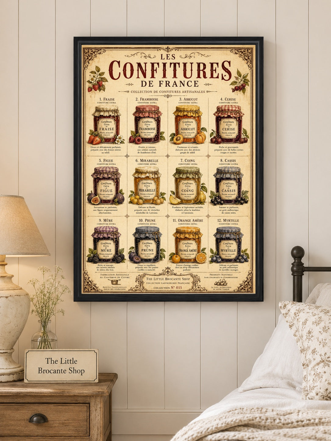 Les Confitures de France | Vintage French Artisan Jam Collection | French Country Kitchen Wall Art, French country wall artwork. – image 3