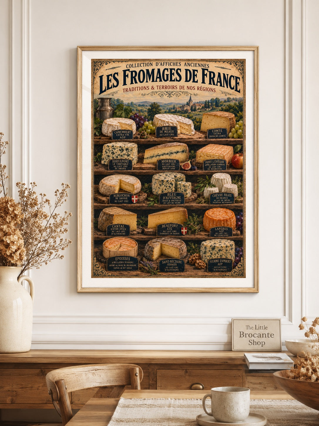 Les Fromages de France | Vintage French Cheese Collection Print, French Country
Rustic Farmhouse
Cottage Kitchen
Provincial French
Vintage Kitchen
Traditional
Country House
European Rustic
Bistro Style
Contemporary Country
Heritage Interiors wall artwork.