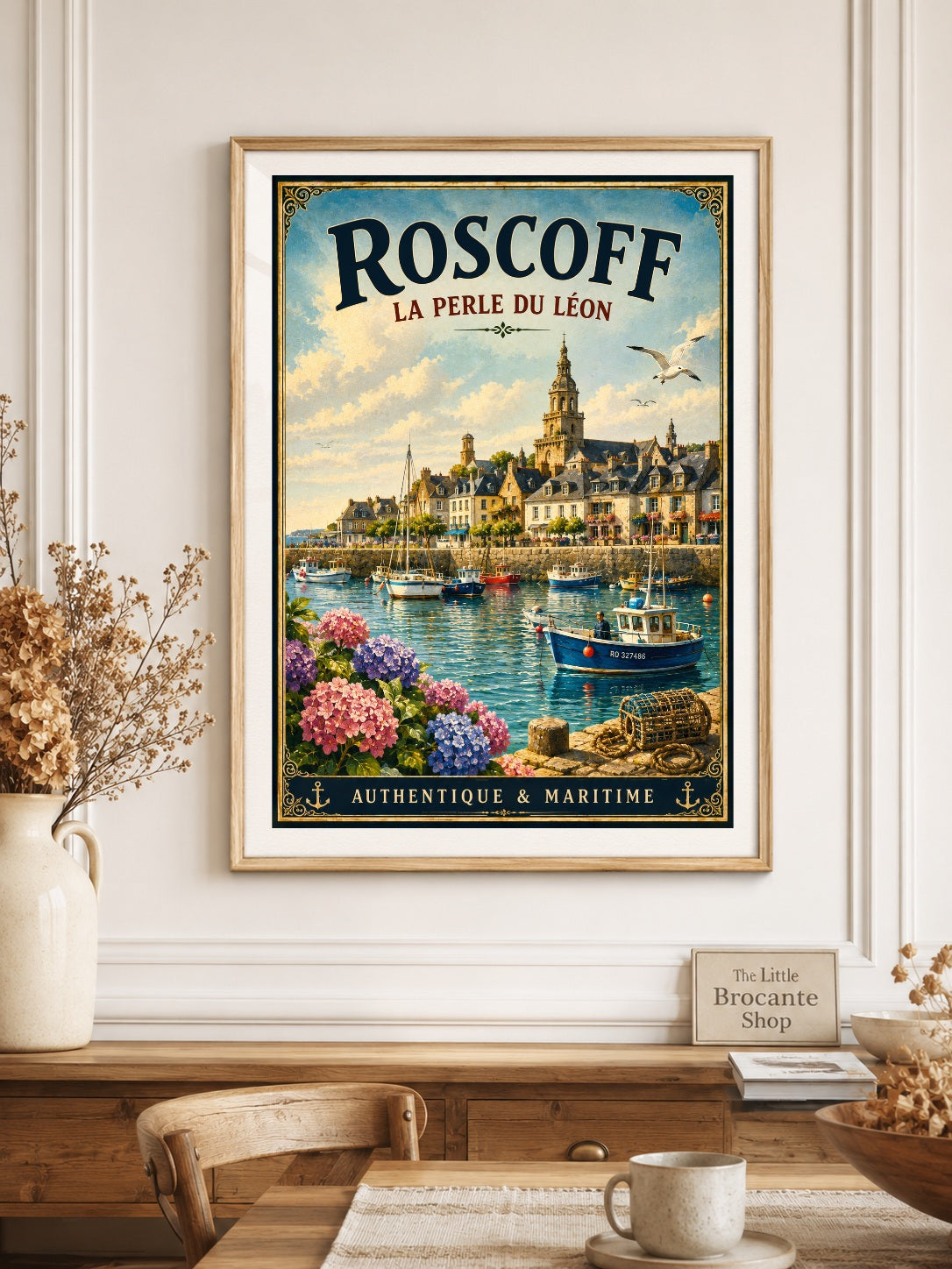 Roscoff – La Perle du Léon | Vintage Brittany Travel Print, Coastal
French Country
Breton
Nautical
Historic European
Vintage Travel
Cottage Style
Rustic Chic
Contemporary Classic
Scandinavian
Heritage Interiors
Timeless European wall artwork.
