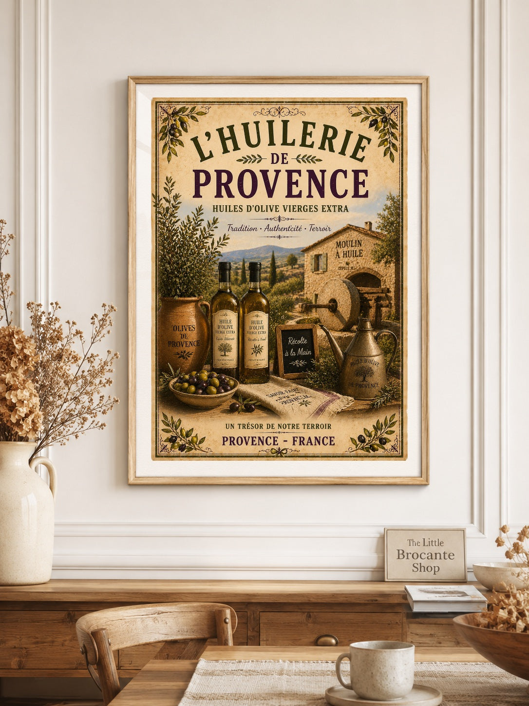 L'Huilerie de Provence – Vintage French Olive Oil Mill, French Country
Provence
Rustic Farmhouse
Brocante
Cottagecore
Mediterranean
Country Kitchen
Rustic Chic
Vintage European
Traditional
French Provincial
Old World
Continental
Mediterranean Farmhouse wall artwork.