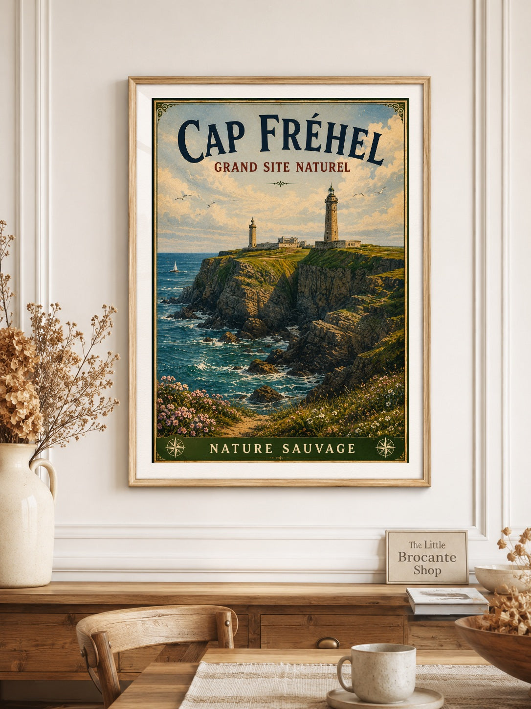 Cap Fréhel – Vintage French Coastal Travel Print, Coastal
French Coastal
Breton
French Country
Nautical
Vintage Travel
Scandinavian
Contemporary Coastal
Cottage Style
Rustic Coastal
Hamptons
Modern Country wall artwork.