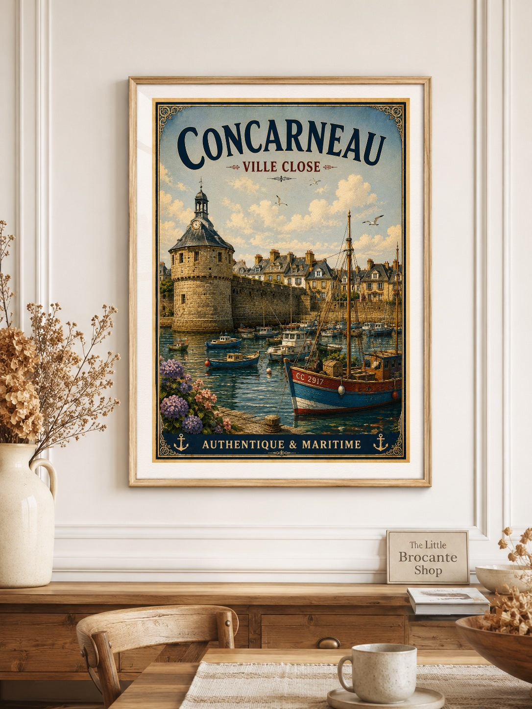 Concarneau – Ville Close | Vintage Brittany Harbour Travel Print, Coastal
Breton
French Coastal
Nautical
French Country
Vintage Travel
Scandinavian
Modern Coastal
Hamptons
Cottage Style
Rustic Coastal
Contemporary wall artwork.