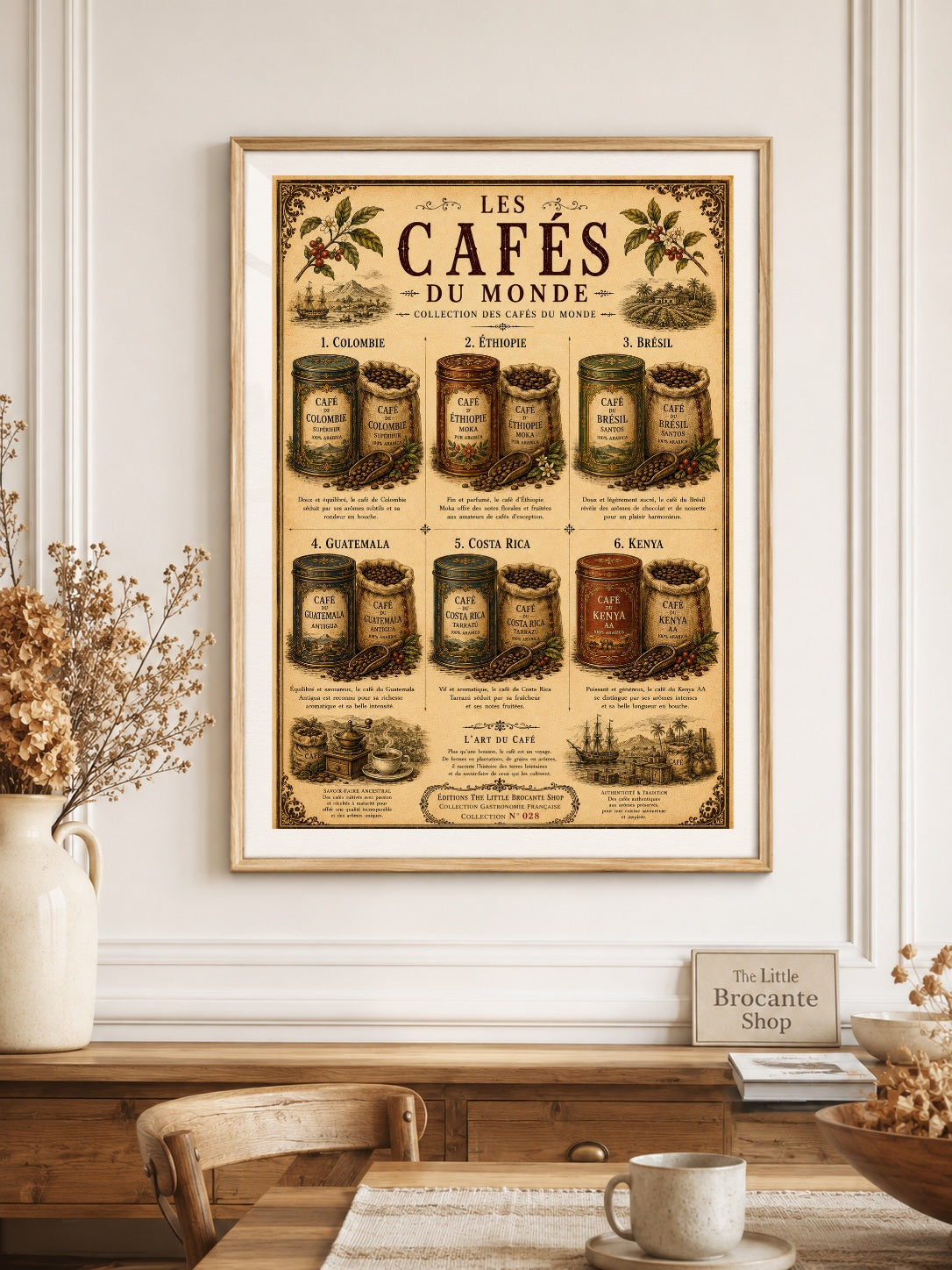 Les Cafés du Monde Vintage Coffee Print | French Coffee Wall Art | Coffee Lover Kitchen Poster, French country wall artwork. – image 5