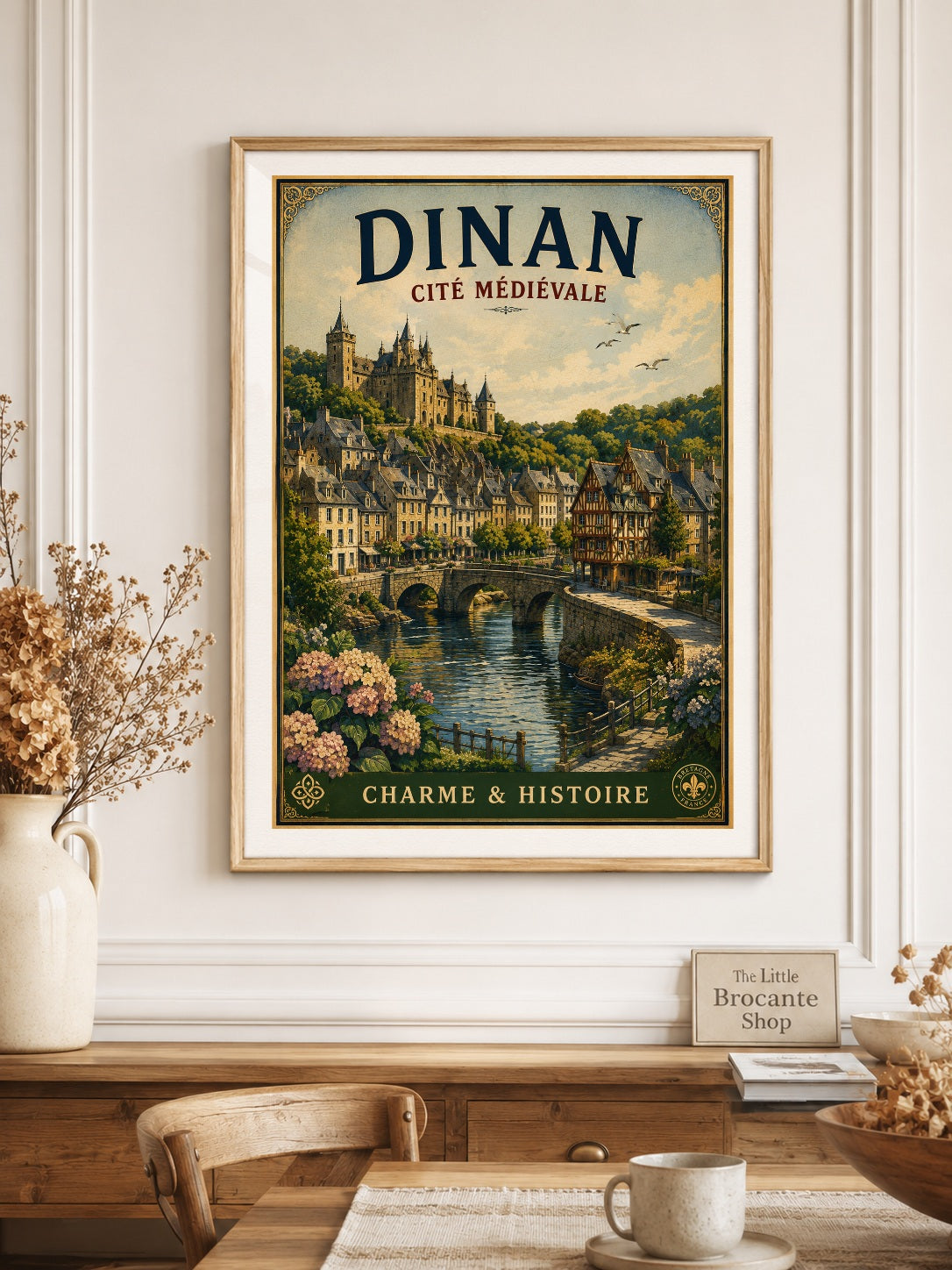 Dinan – Cité Médiévale | Vintage Brittany Travel Print, French Country
Breton
Historic European
Cottage Style
Vintage Travel
Traditional
Rustic Chic
Modern Country
Scandinavian
Contemporary Classic
Heritage Interiors
Timeless Coastal wall artwork.