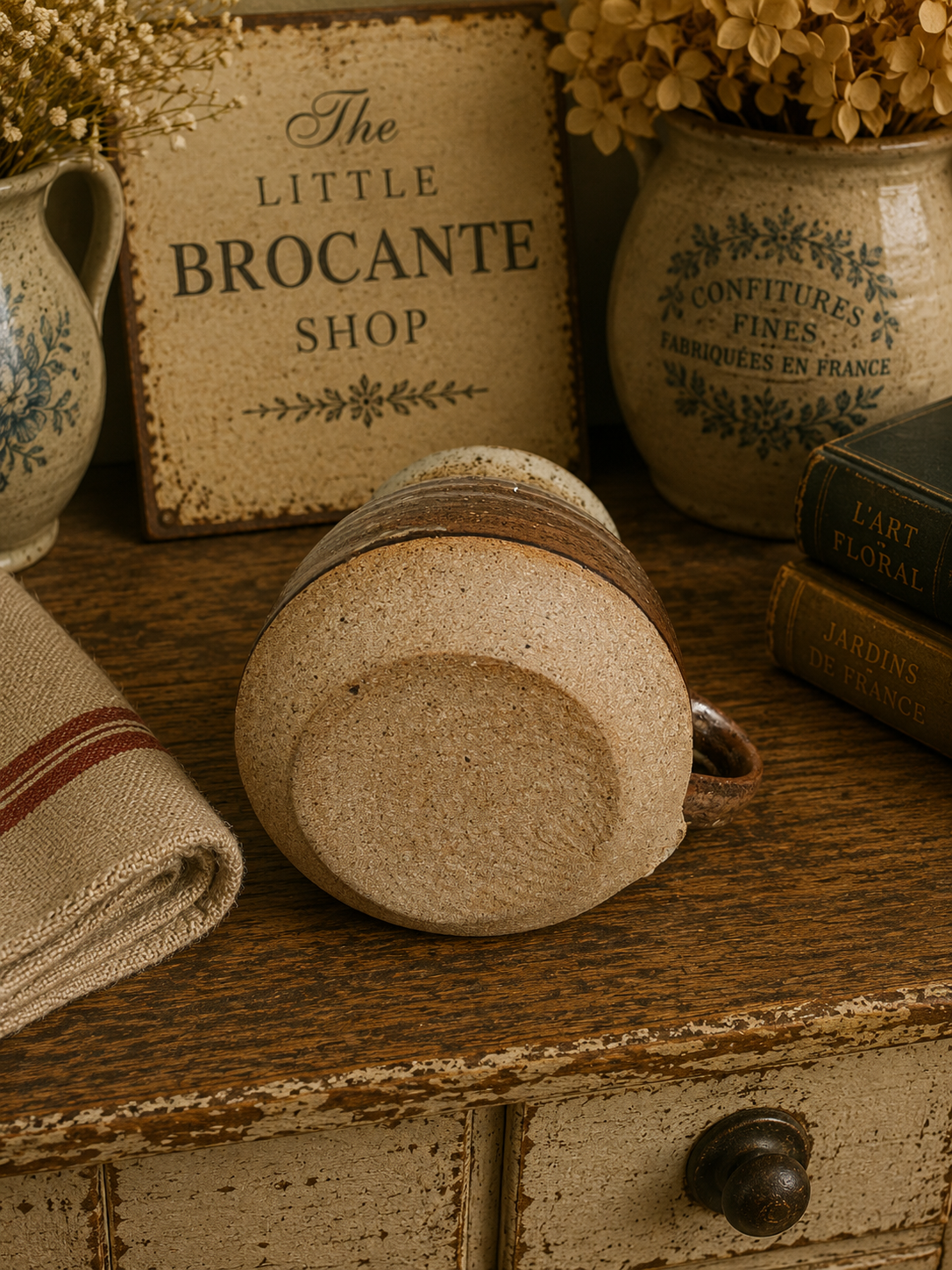 Vintage Andrew Hague Studio Pottery Stoneware Mug | Handmade Rustic Ceramic Cup | British Studio Pottery photograph 5