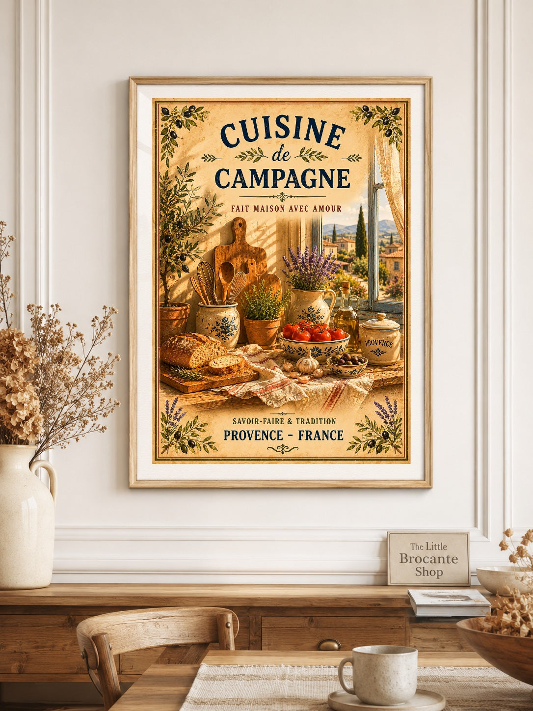 Cuisine de Campagne – Vintage French Country Kitchen, French Country
Provence
Rustic Farmhouse
Brocante
Cottagecore
Mediterranean
Country Kitchen
Rustic Chic
Vintage European
Traditional
French Provincial
Shabby Chic
Old World
Continental wall artwork.