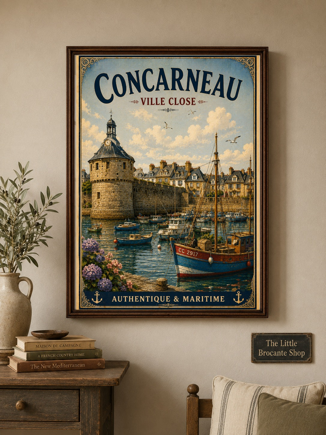 Concarneau – Ville Close | Vintage Brittany Harbour Travel Print, Coastal
Breton
French Coastal
Nautical
French Country
Vintage Travel
Scandinavian
Modern Coastal
Hamptons
Cottage Style
Rustic Coastal
Contemporary wall artwork.