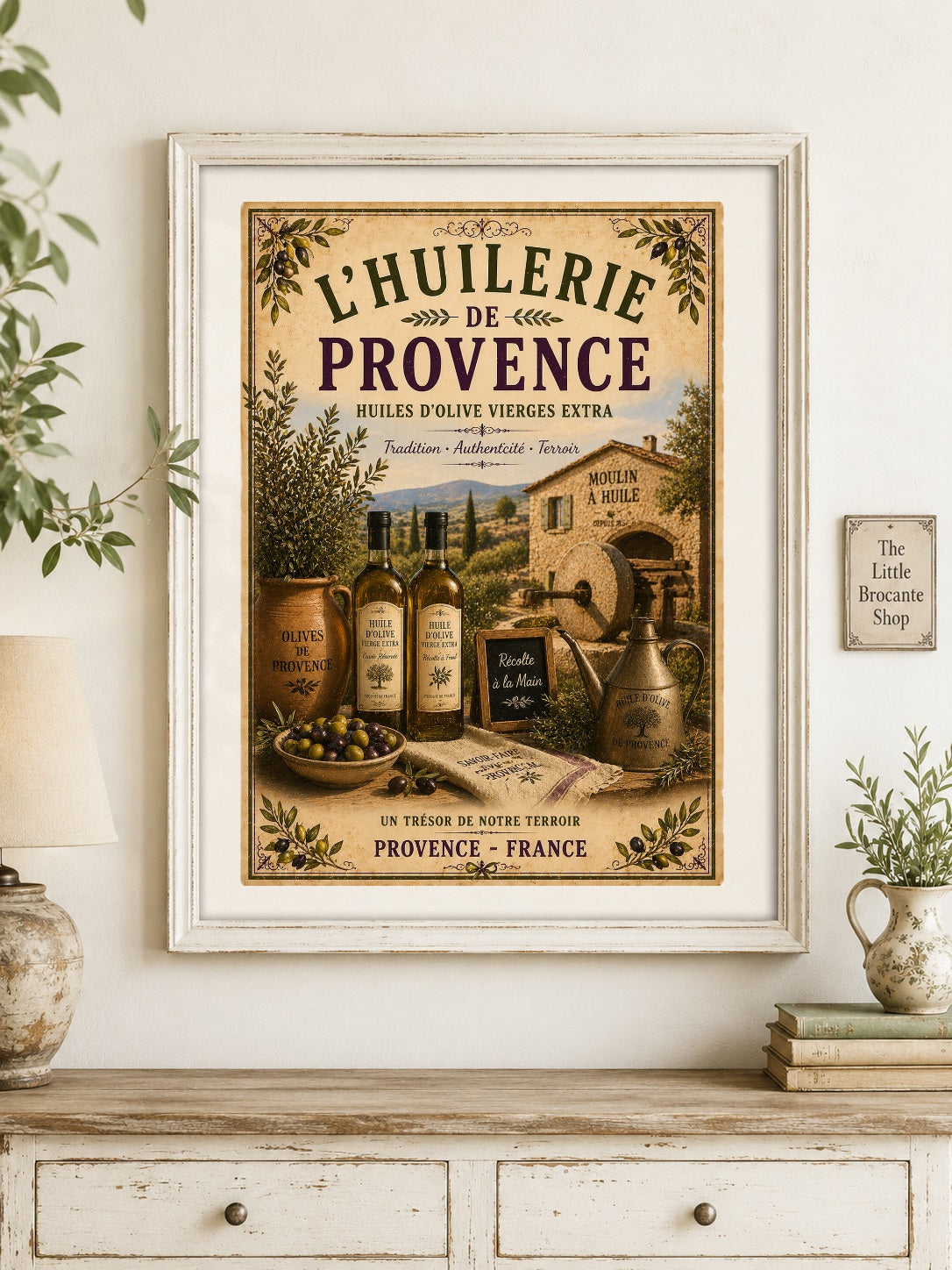L'Huilerie de Provence – Vintage French Olive Oil Mill, French Country
Provence
Rustic Farmhouse
Brocante
Cottagecore
Mediterranean
Country Kitchen
Rustic Chic
Vintage European
Traditional
French Provincial
Old World
Continental
Mediterranean Farmhouse wall artwork.