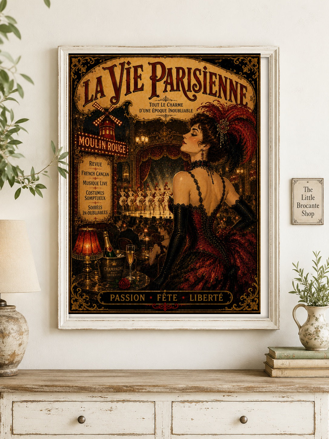 La Vie Parisienne Paris Nightlife Print | Belle Époque Wall Art, Belle Époque, Parisian, Art Nouveau, French Vintage, Maximalist, Eclectic, Brocante, Romantic, Old World Luxury, Dark Academia, Traditional European, Theatrical Interiors wall artwork.