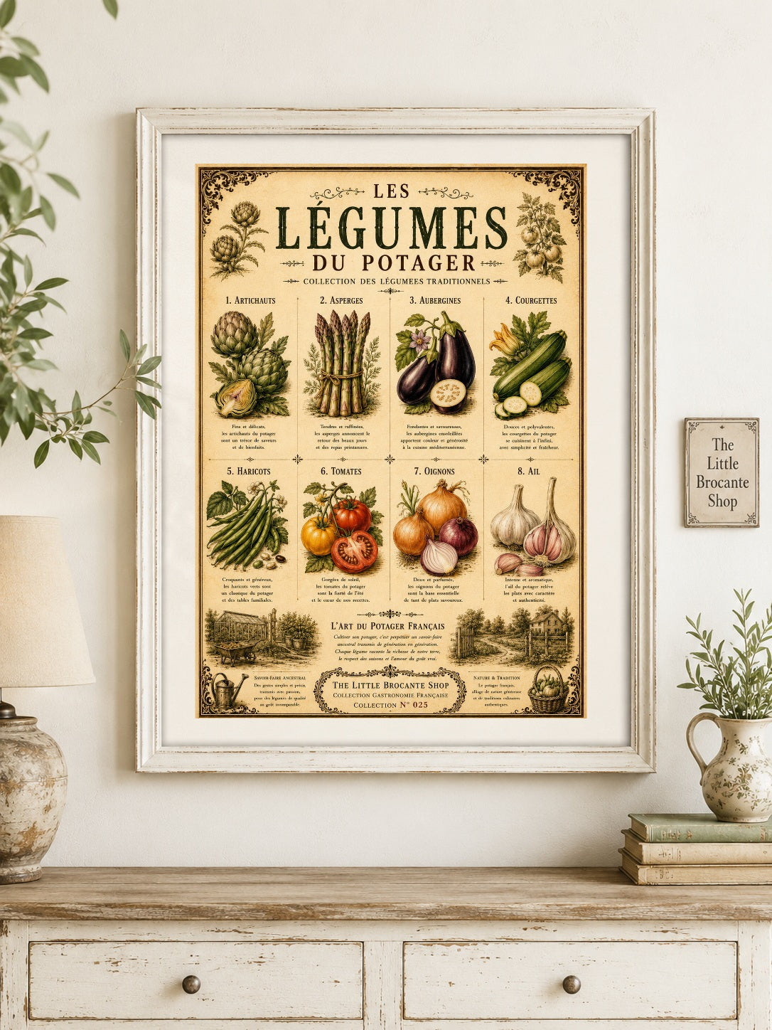 Les Légumes du Potager | Vintage French Vegetable Garden Collection | French Country Kitchen Wall Art Print, French country wall artwork. – image 6